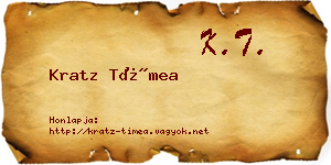 Kratz Tímea névjegykártya